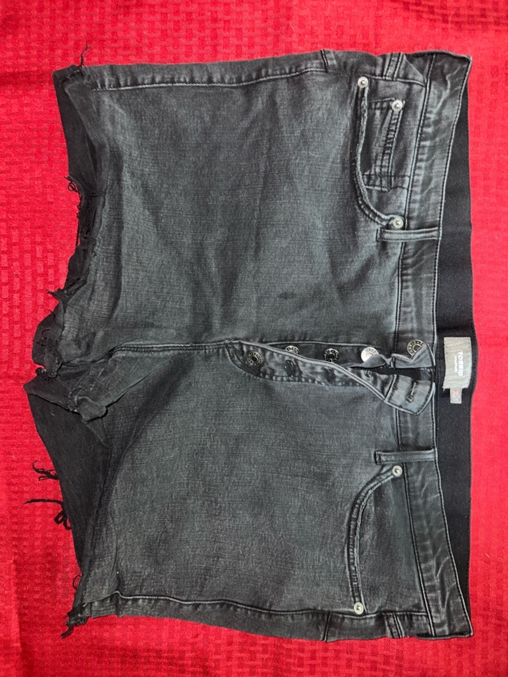 Torrid 24 black denim shorts